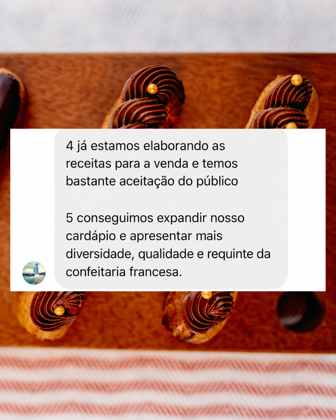 Depoimento de aluna do O Método Confeitaria de Alto Lucro